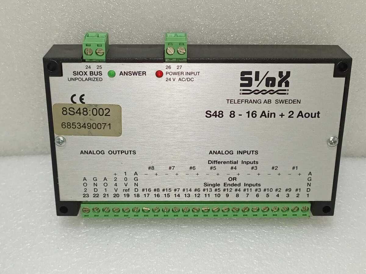 Telefrang S48 Analog I/O Module with 8-16 Inputs and 2 Outputs