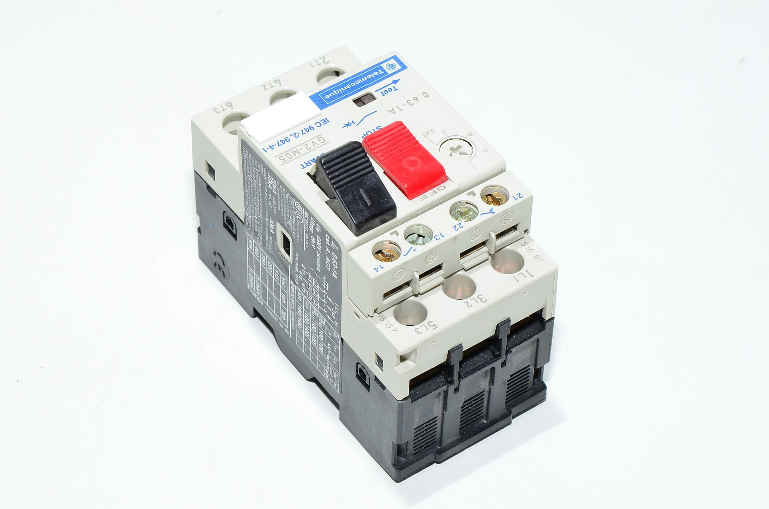 TELEMECANIQUE MOTOR CIRCUIT BREAKER 0.63-1A GV2-M05 AG168 | TELEMECANIQUE Main image