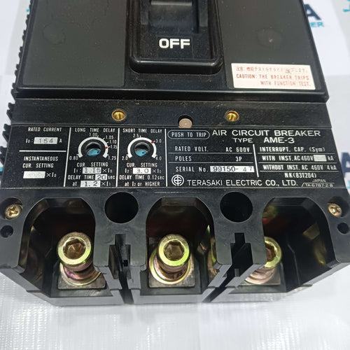 Terasaki AME-4 Air Circuit Breaker - AC600V 3-Pole Protection-Ram Automations