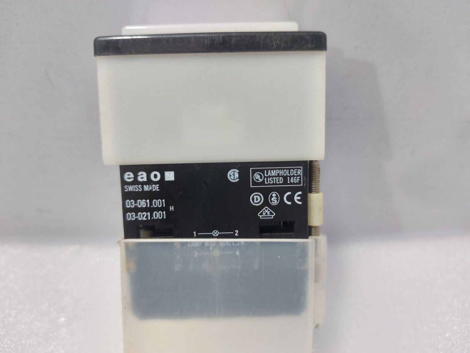 White Lamp Holder 60V 1.2W | EAO 03-061.001 Main image